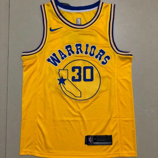 30 Curry Warriors Authentic Maillot Jaune